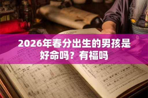 2026年春分出生的男孩是好命吗?有福吗 2026年春分出生的男孩是好命吗?有福吗