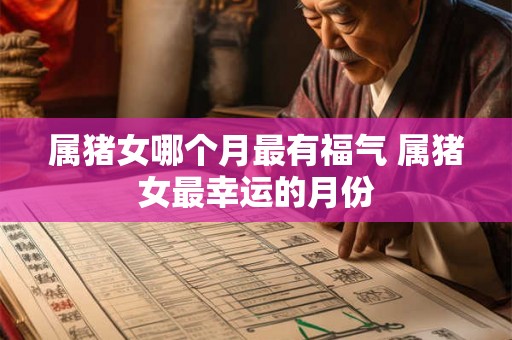 属猪女哪个月最有福气 属猪女最幸运的月份