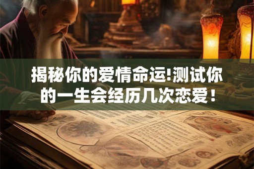 揭秘你的爱情命运!测试你的一生会经历几次恋爱！