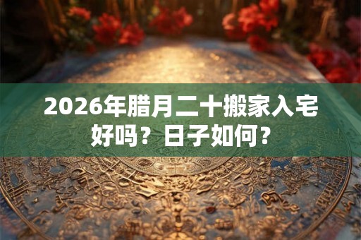 2026年腊月二十搬家入宅好吗？日子如何？