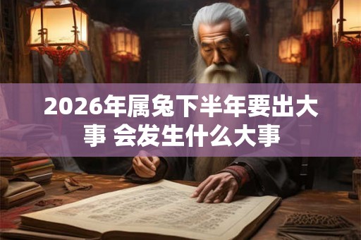 2026年属兔下半年要出大事 会发生什么大事