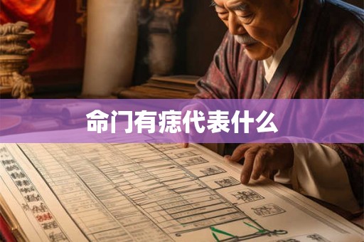 命门有痣代表什么