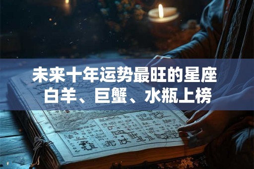 未来十年运势最旺的星座 白羊、巨蟹、水瓶上榜
