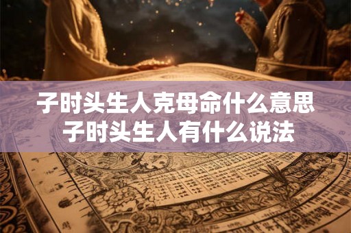 子时头生人克母命什么意思 子时头生人有什么说法