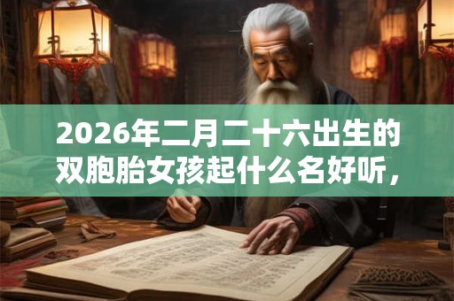 2026年二月二十六出生的双胞胎女孩起什么名好听，五行属什么