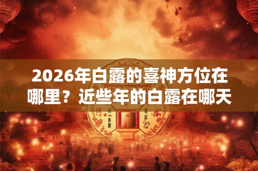 2026年白露的喜神方位在哪里？近些年的白露在哪天？