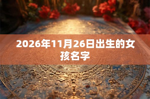 2026年11月26日出生的女孩名字