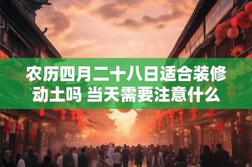 农历四月二十八日适合装修动土吗 当天需要注意什么
