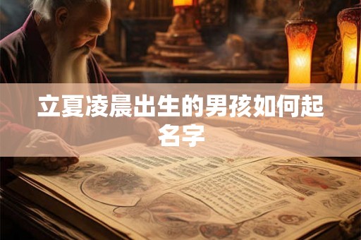 立夏凌晨出生的男孩如何起名字