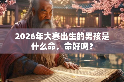 2026年大寒出生的男孩是什么命,命好吗? 2026年大寒出生的男孩是什么命,命好吗?