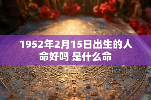 1952年2月15日出生的人命好吗 是什么命