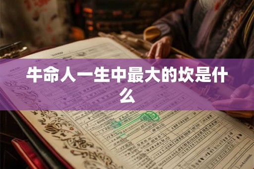 牛命人一生中最大的坎是什么