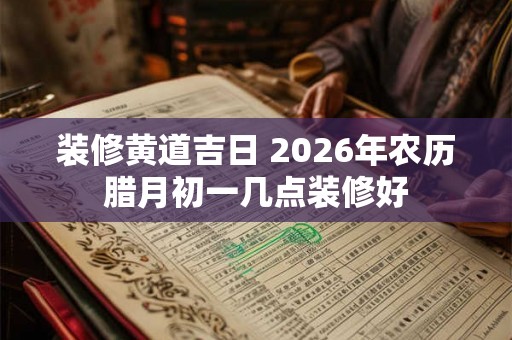 装修黄道吉日 2026年农历腊月初一几点装修好