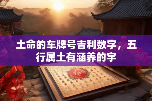土命的车牌号吉利数字，五行属土有涵养的字