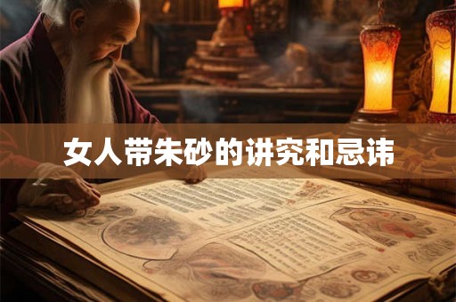 女人带朱砂的讲究和忌讳