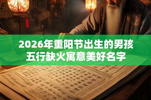 2026年重阳节出生的男孩五行缺火寓意美好名字