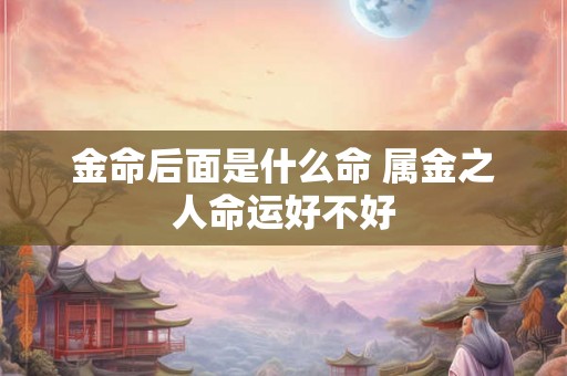 金命后面是什么命 属金之人命运好不好