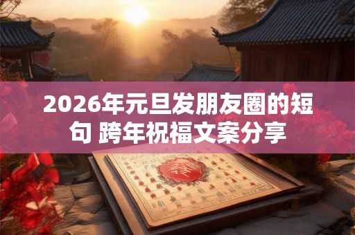 2026年元旦发朋友圈的短句 跨年祝福文案分享