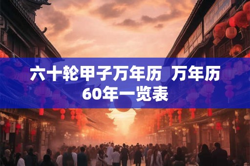 六十轮甲子万年历  万年历60年一览表