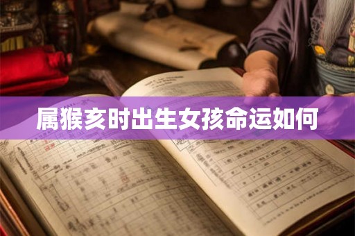 属猴亥时出生女孩命运如何