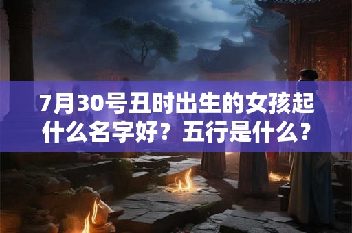 7月30号丑时出生的女孩起什么名字好？五行是什么？