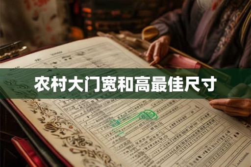 农村大门宽和高最佳尺寸 农村大门宽和高最佳尺寸