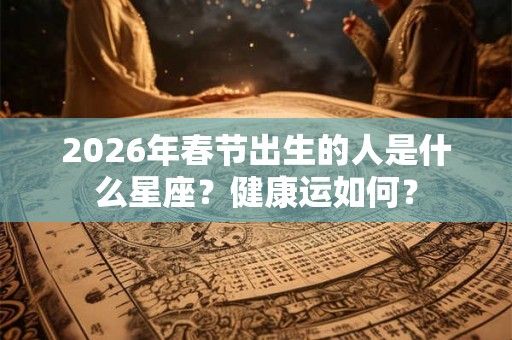 2026年春节出生的人是什么星座？健康运如何？