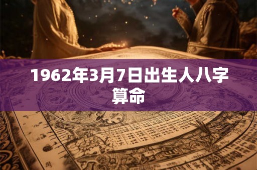 1962年3月7日出生人八字算命