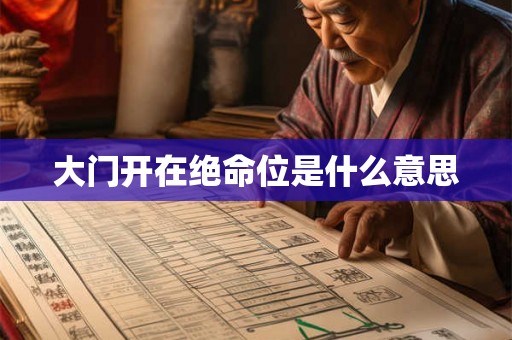 大门开在绝命位是什么意思