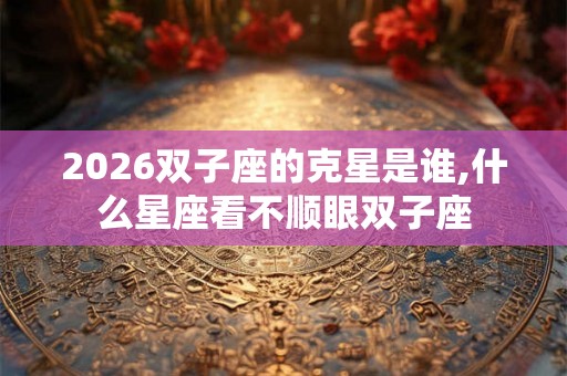 2026双子座的克星是谁,什么星座看不顺眼双子座