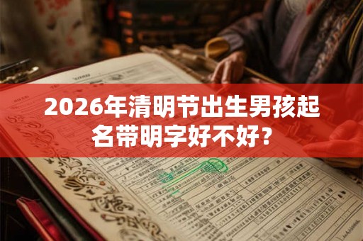 2026年清明节出生男孩起名带明字好不好？
