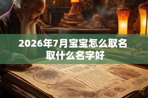 2026年7月宝宝怎么取名  取什么名字好