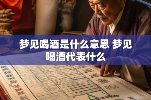 梦见喝酒是什么意思 梦见喝酒代表什么