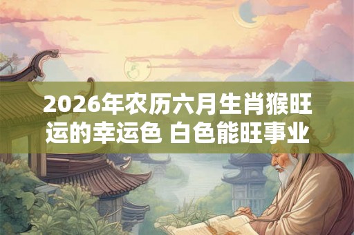 2026年农历六月生肖猴旺运的幸运色 白色能旺事业运