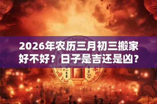 2026年农历三月初三搬家好不好？日子是吉还是凶？