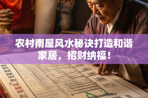 农村南屋风水秘诀打造和谐家居，招财纳福！
