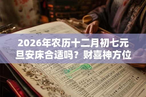 2026年农历十二月初七元旦安床合适吗？财喜神方位？
