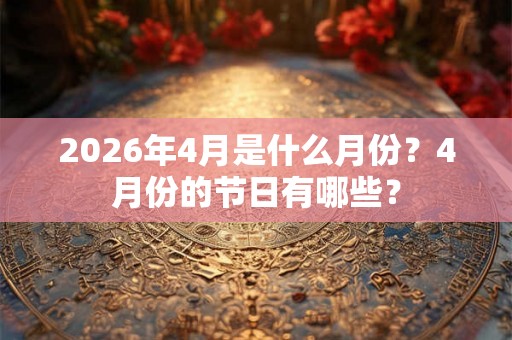 2026年4月是什么月份？4月份的节日有哪些？