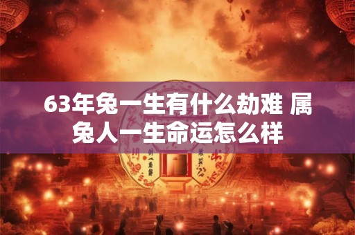 63年兔一生有什么劫难 属兔人一生命运怎么样