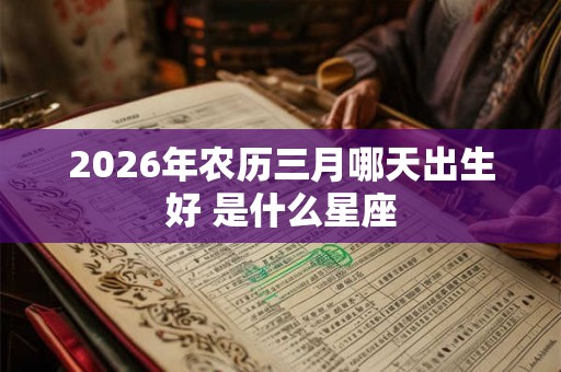 2026年农历三月哪天出生好 是什么星座