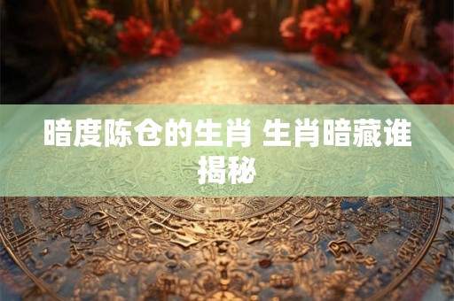 暗度陈仓的生肖 生肖暗藏谁揭秘 暗度陈仓的生肖 生肖暗藏谁揭秘