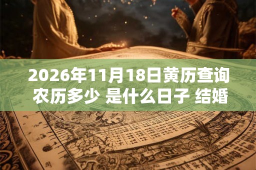 2026年11月18日黄历查询 农历多少 是什么日子 结婚吉时