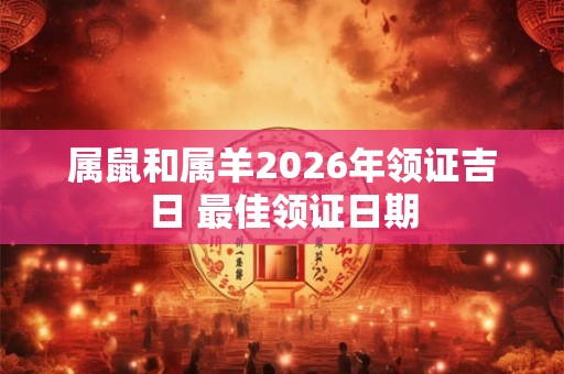 属鼠和属羊2026年领证吉日 最佳领证日期