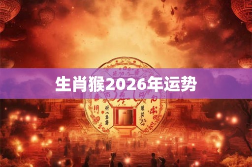 生肖猴2026年运势