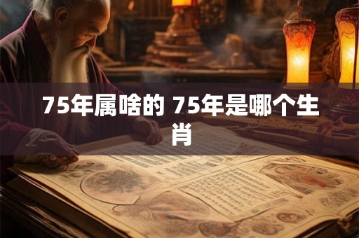 75年属啥的 75年是哪个生肖