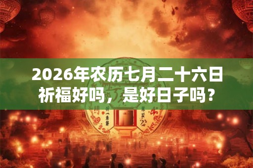 2026年农历七月二十六日祈福好吗，是好日子吗？