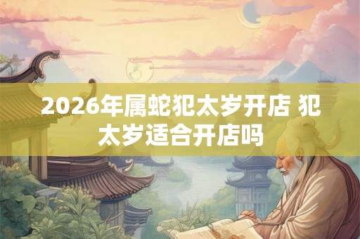 2026年属蛇犯太岁开店 犯太岁适合开店吗