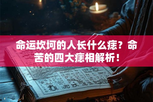 命运坎坷的人长什么痣？命苦的四大痣相解析！