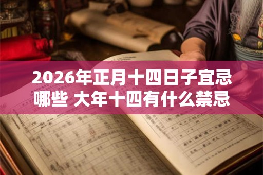 2026年正月十四日子宜忌哪些 大年十四有什么禁忌