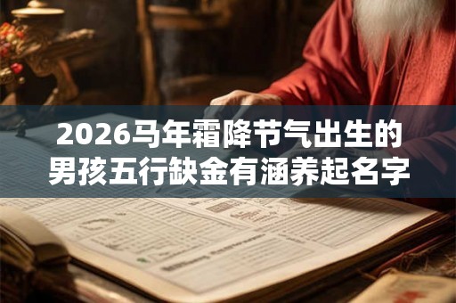 2026马年霜降节气出生的男孩五行缺金有涵养起名字精选